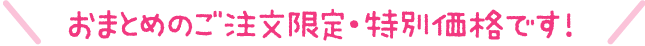 おまとめのご注文限定・特別価格です！