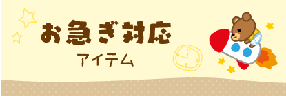 お急ぎ対応アイテム