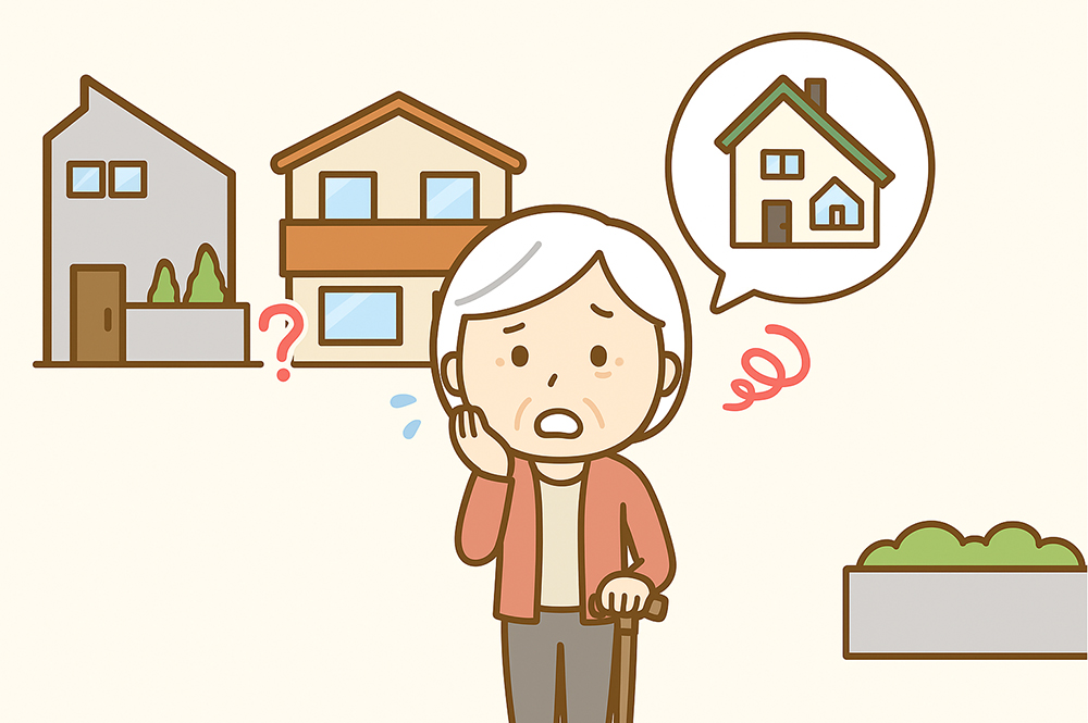 認知症で迷子になる高齢の女性