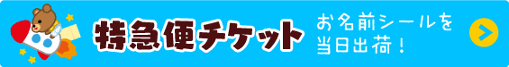 お名前シールを当日出荷できる！特急便チケット