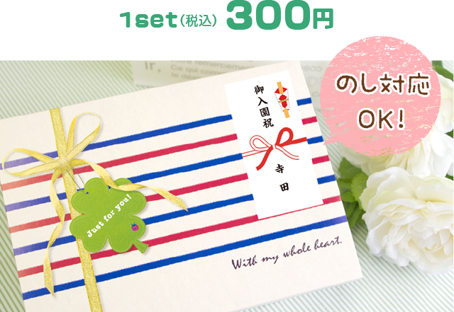 1set 300円（税込）のし対応OK！