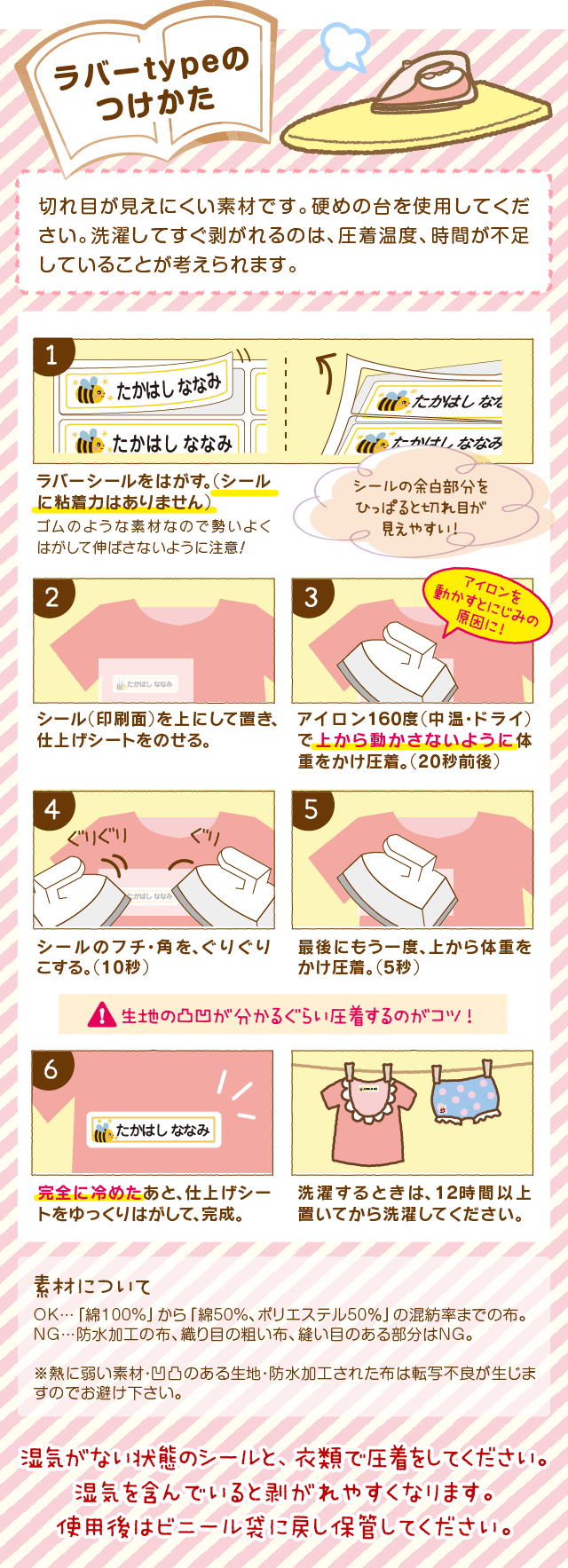 ラバータイプのつけかた