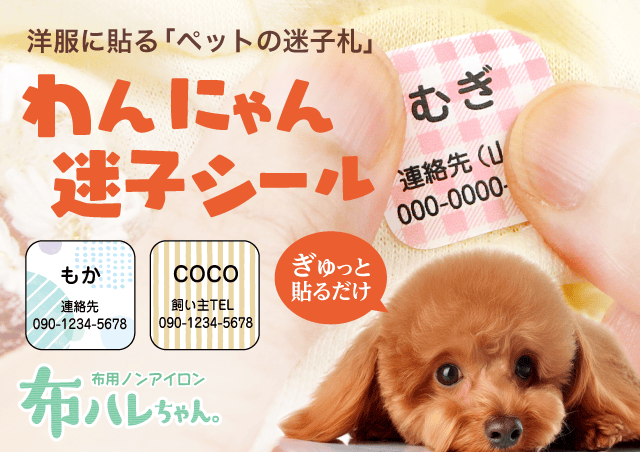 わんにゃん迷子シール