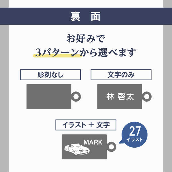 お好みで3パターンから選べます