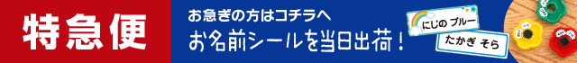 特急便　お名前シール
