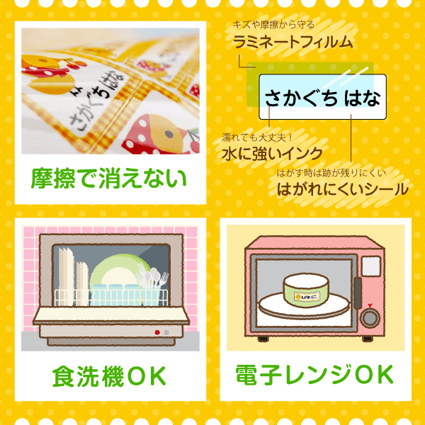 摩擦で消えない/食洗機OK/電子レンジOK