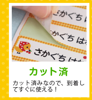 「カット済」カット済みなので、到着してすぐに使える！