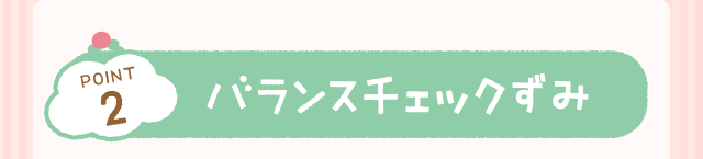 POINT2：バランスチェックずみ