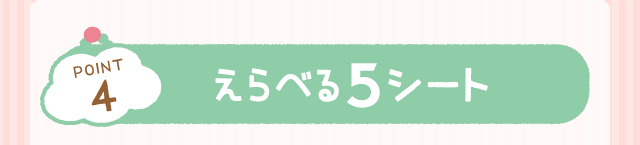 POINT4：えらべる5シート