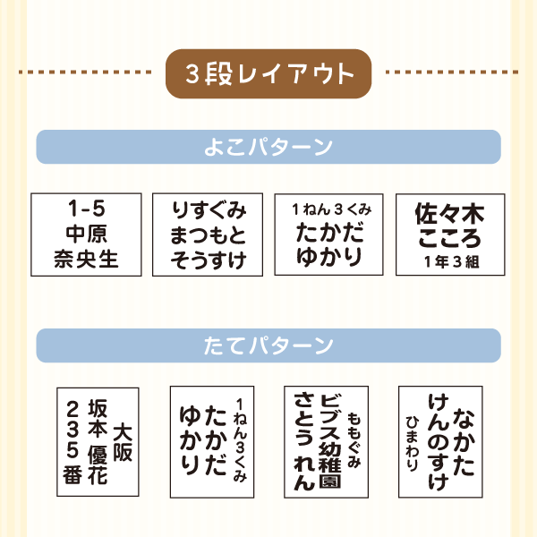 3段レイアウト