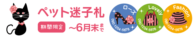 ペットの迷子札　期間限定