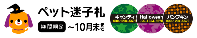 ペットの迷子札　期間限定