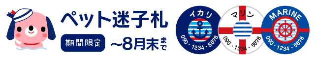 ペットの迷子札　期間限定