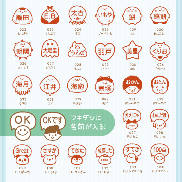 フキダシに名前が入る！