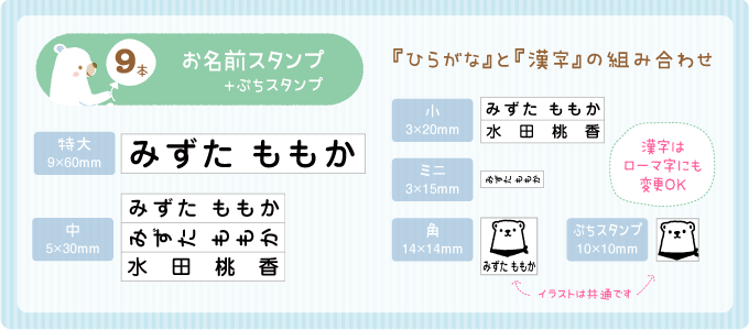 ひらがなと漢字の組み合わせ