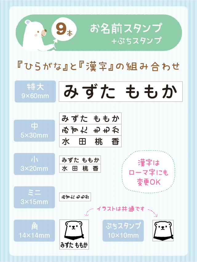 ひらがなと漢字の組み合わせ