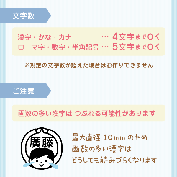 文字数・ご注意